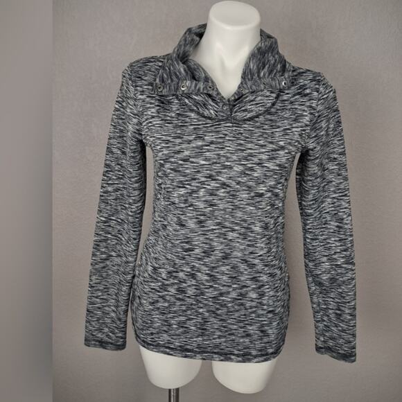 Athleta Gray Coastal Spacedye Fleece Pullover Size Small - Picture 2 of 16